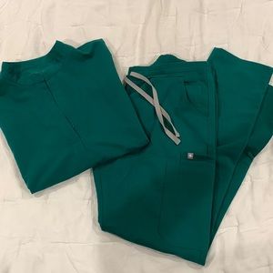 Emerald green Figs- Rafaela and 3 pocket pants